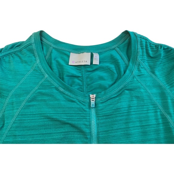 Athleta Women’s Long Sleeve Pullover 1/4 Zip Green Athletic Shirt Activewear XL - Picture 11 of 15